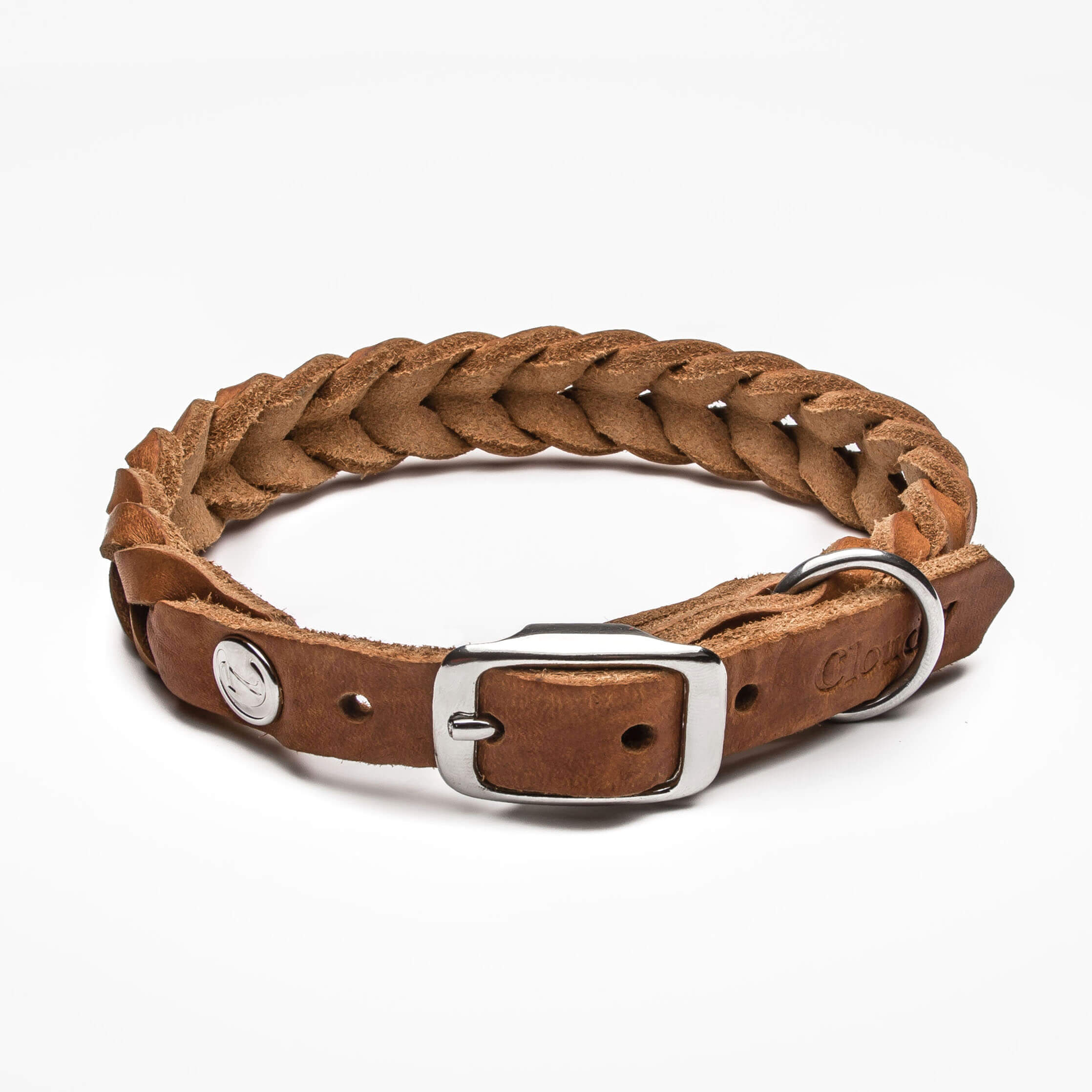 Hundhalsband Läder Central Park Camel - Cloud7 XL