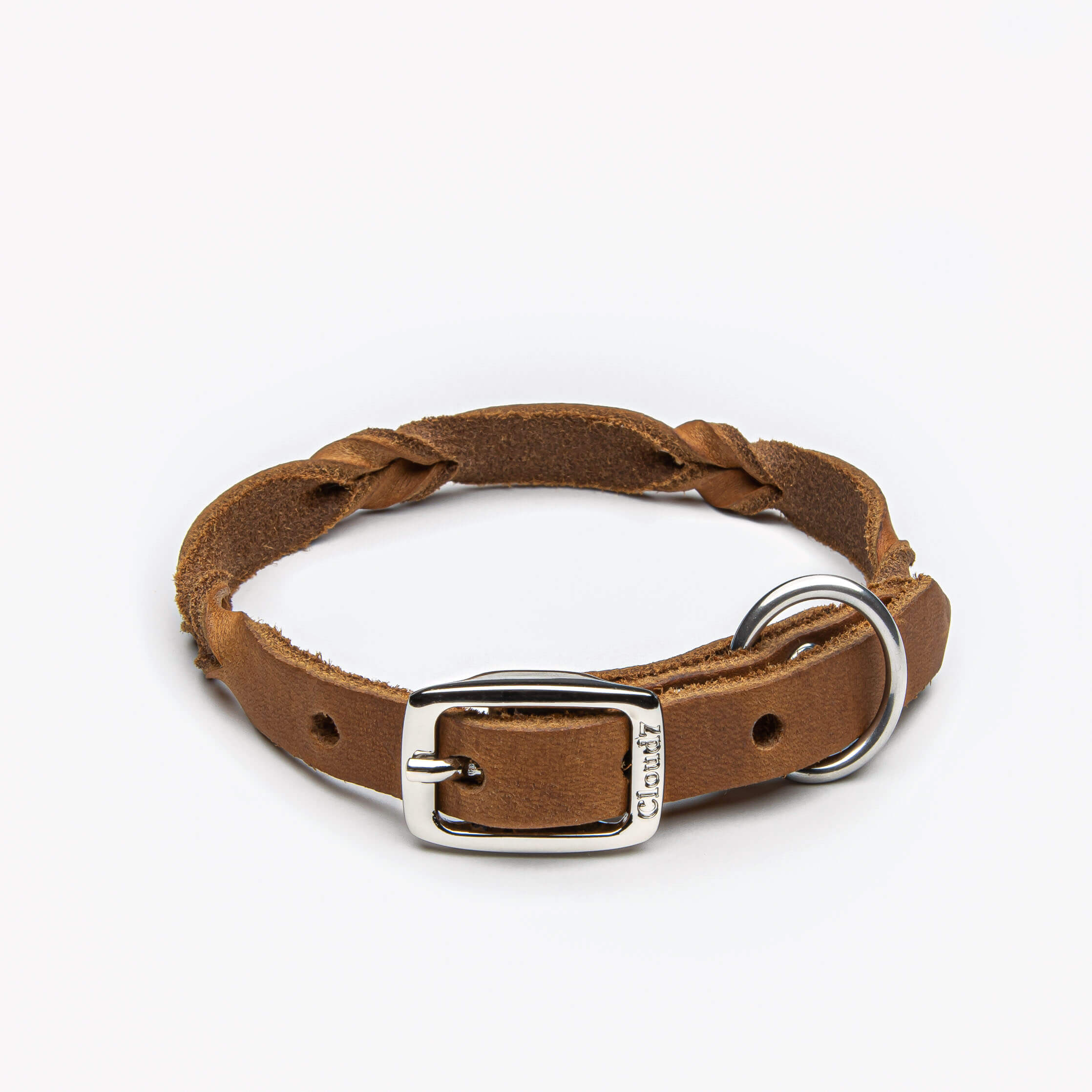 Hundhalsband Läder Riverlino Camel För Små Hundar – Cloud7 XS