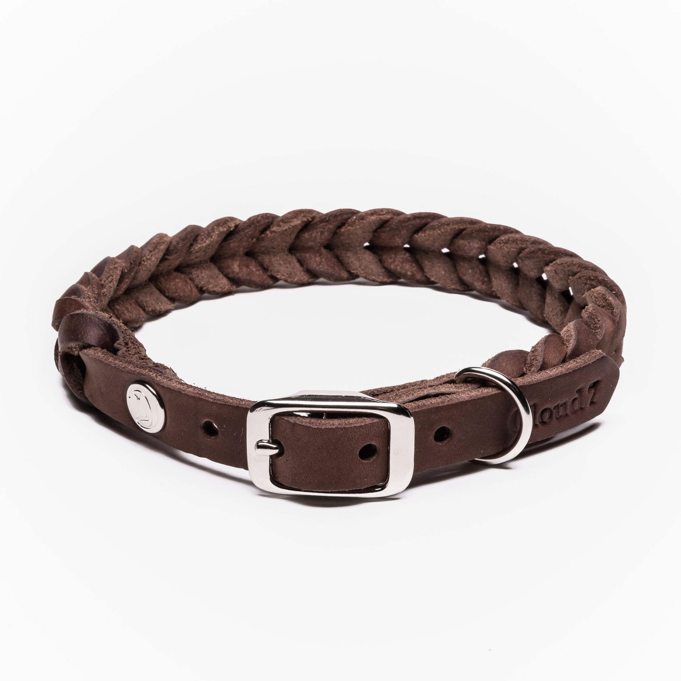 Hundhalsband Läder Central Park Mörkbrun - Cloud7 XL