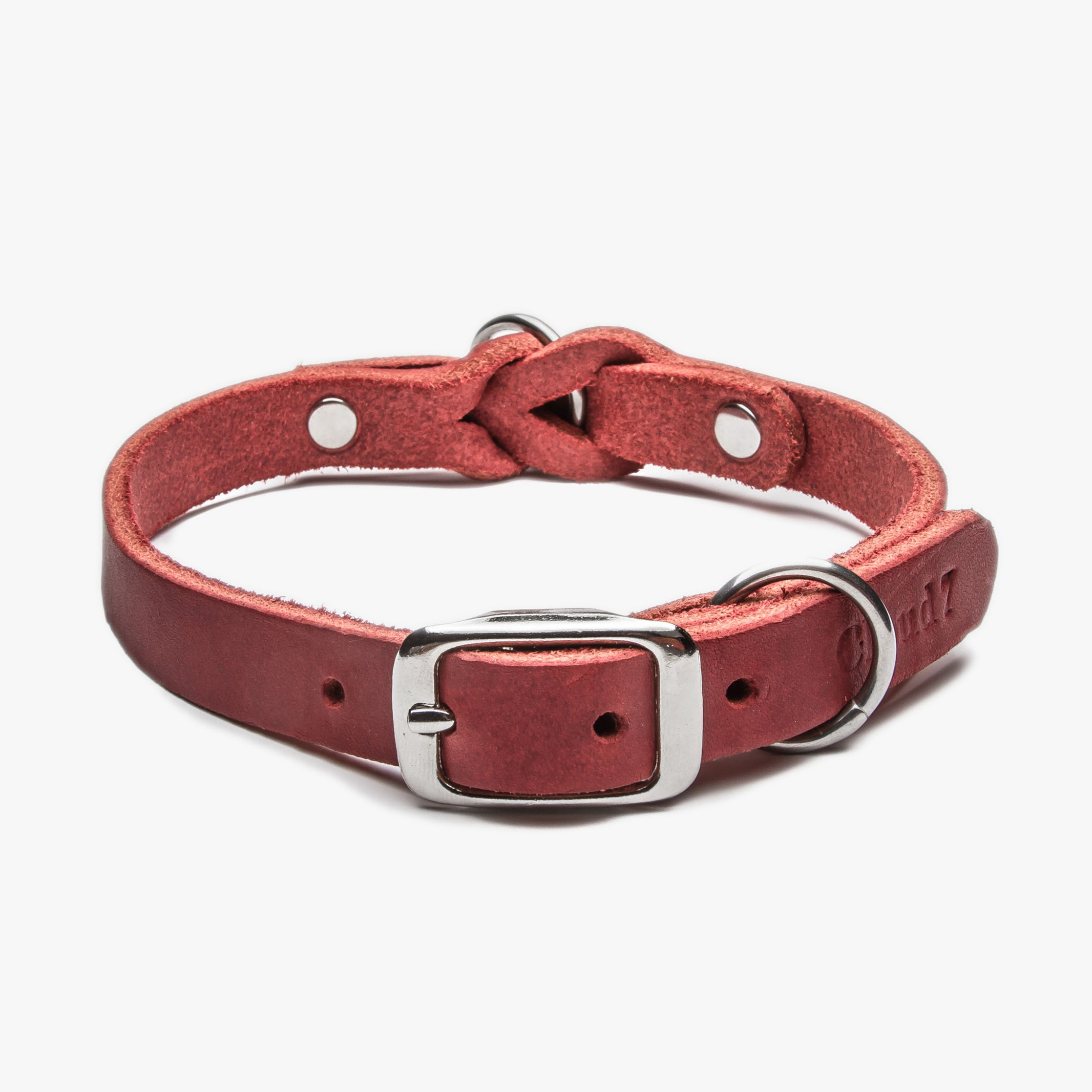 Hundhalsband Läder Riverside Park Röd - Cloud7 M