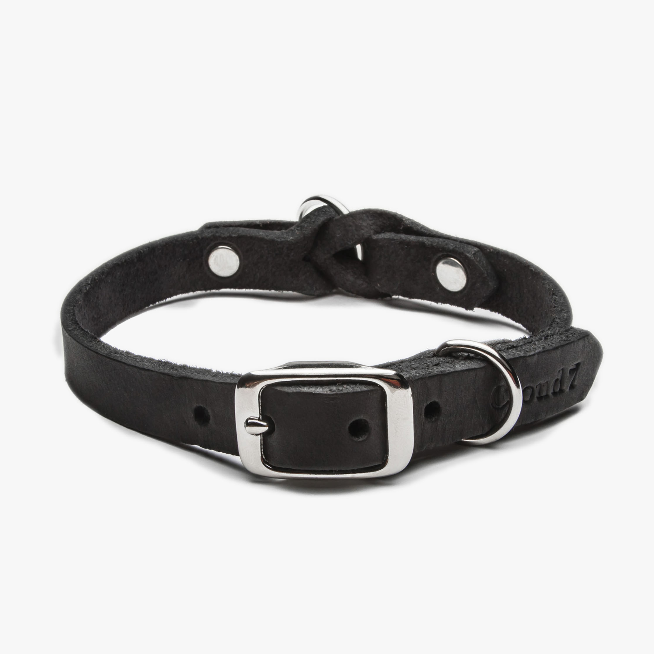 Hundhalsband Läder Riverside Park Svart - Cloud7 M