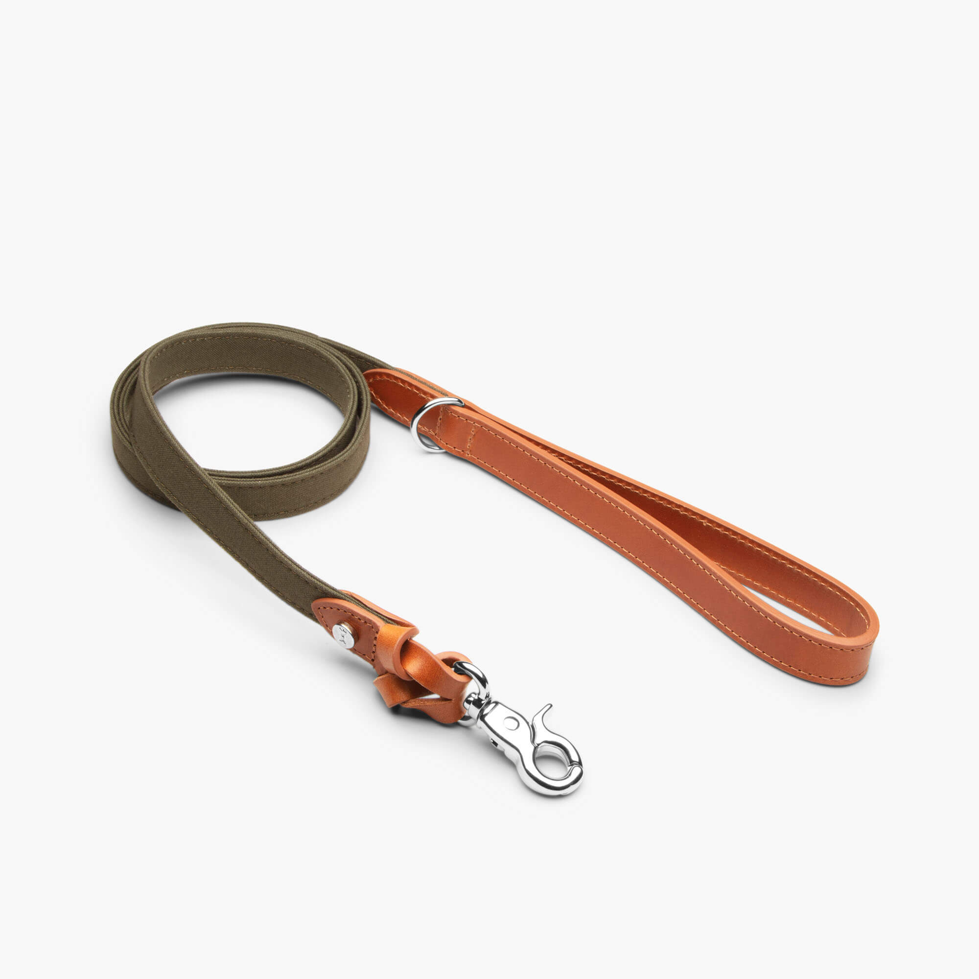 Hundkoppel Signature Cognac & Khaki 160 cm - Denjo Dogs S