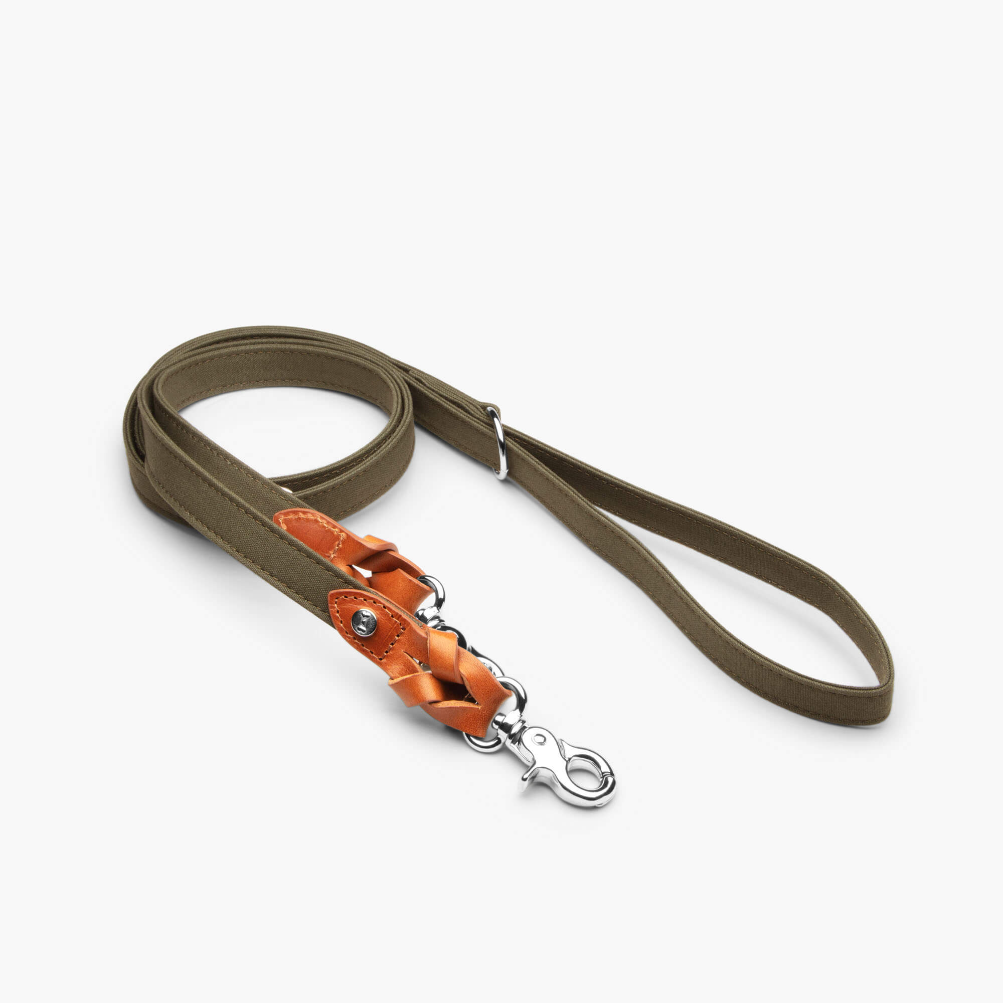 Multikoppel Signature Cognac & Khaki 200 cm - Denjo Dogs L