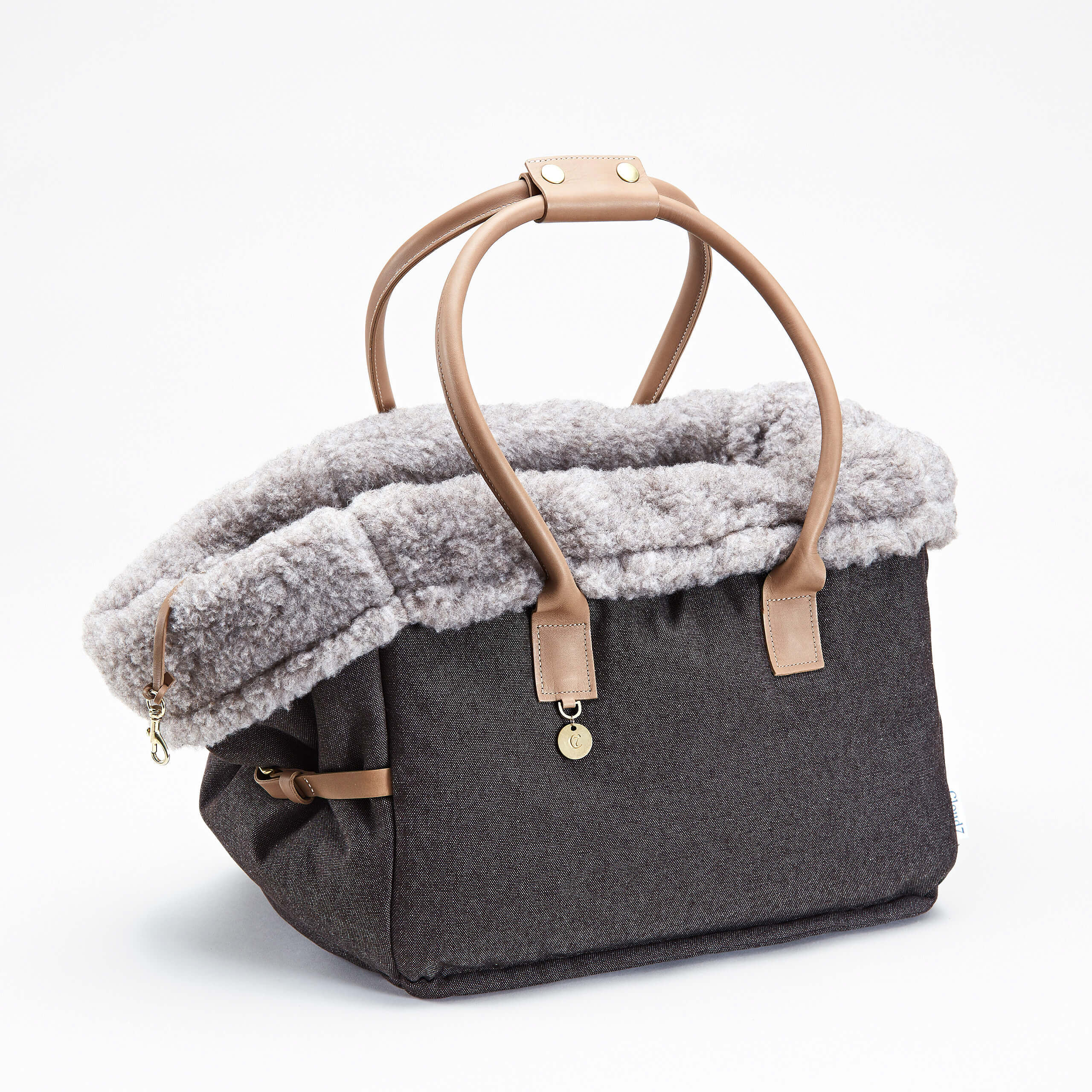 Dog Carrier Como with Leather Details - Cloud7 S