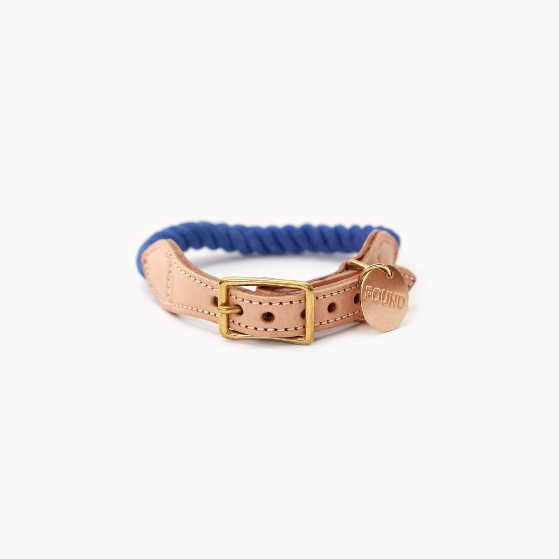 Hundhalsband Upcycled Rope Royal Blue - Found My Animal M